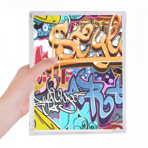 colorful l painting pattern graffiti street notebook loose diary refillable journal statiry