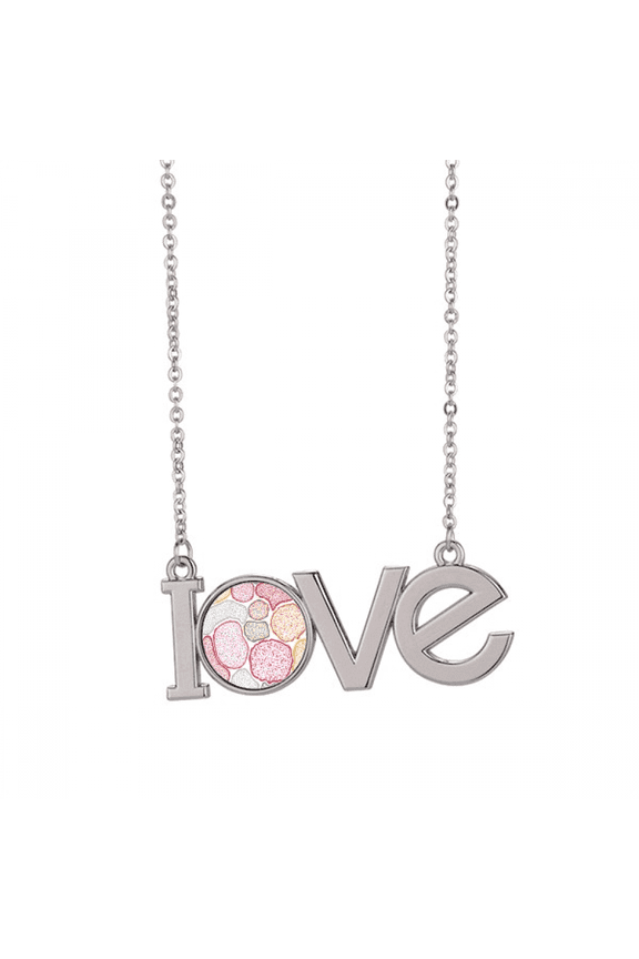 colorful microscope cells structure biological love necklace pendant charm jewelry