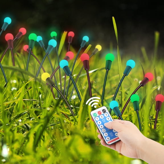 colorful solar Lights outdoor , 6 pack 48LED, solar garden lights, garden lights, garden decoration, courtyard decoration, firefly lights solar outdoor