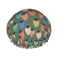 thumbnail image 1 of colorful strawberry print Shower Cap, Double Layers Shower Cap Rreusable Waterproof, Elastic Bathing Hair Hat for Women, Washable Hair Cap for All Hair Lengths, 1 of 5