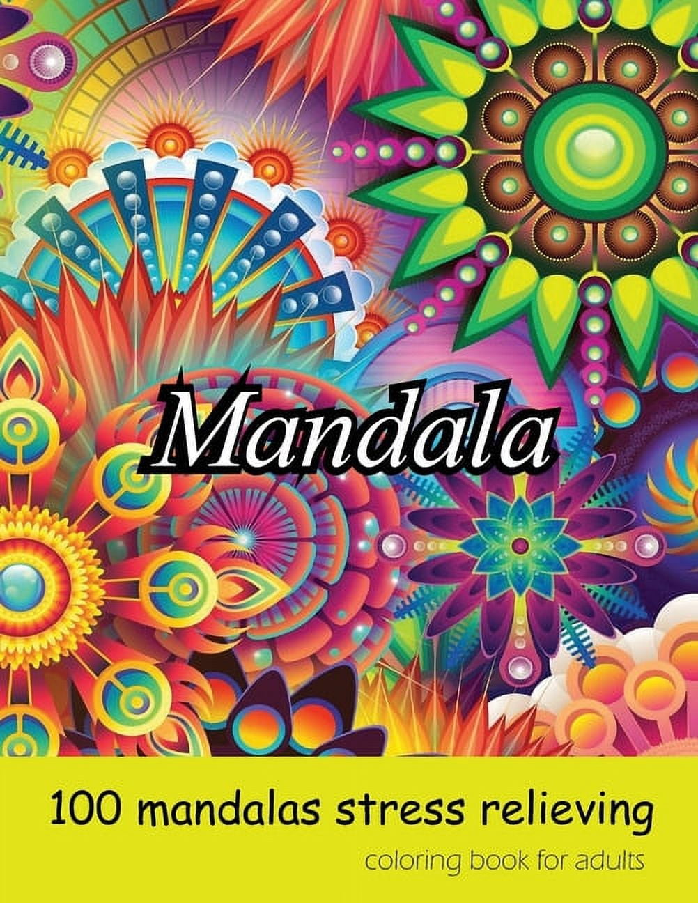 coloring book for adults 100 mandalas stress relieving mandala: Amazing ...