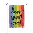 thumbnail image 1 of colorlife Love Always Wins Rainbow Garden Flag Pride Gay Pride Lesbian LGBT, Pansexual Flag Yard Outdoor Decoration 12 x 18 Inch, 1 of 7