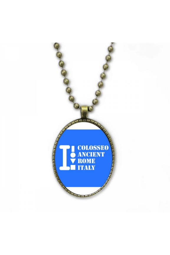 colosseo ancient roman italy necklace vintage chain bead pendant jewelry collection