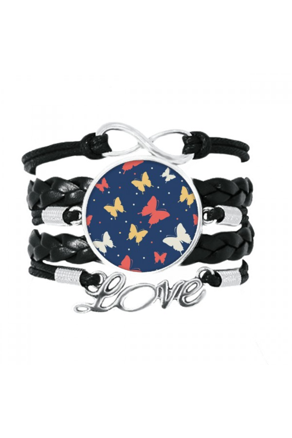 colourful in dots bracelet love accessory twisted leather knitting wristband