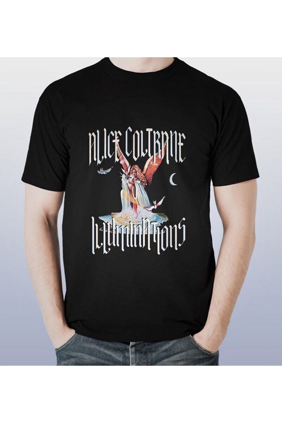 coltrane LEGEND alice coltrane Short Slevee Black T-Shirt