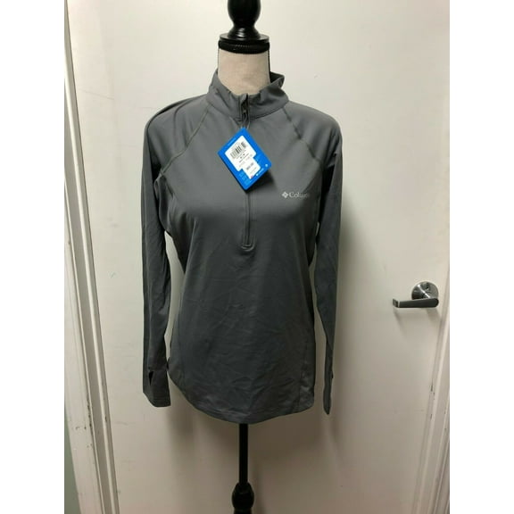 columbia Men's Omni-Heat Midweight Gray Long Sleeve Zip Up Base Layer 1674731023
