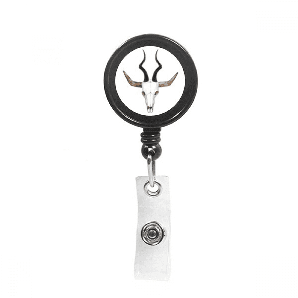 combination b horn cattle Retractable Keychain Badge Holder ID Badge
