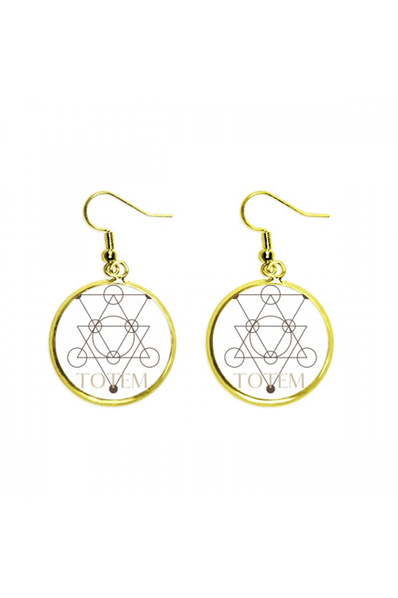 combination triangular circular points earring dangle en drop earring jewelry woman