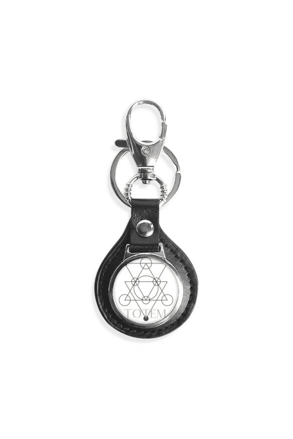 combination triangular circular points key link chain keyholder finder hook metal