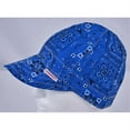 thumbnail image 1 of comeaux caps reversible welding cap blue bandana size 8, 1 of 1