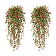 thumbnail image 1 of comerut 1/2Pcs Hanging Artificial Flower Vine UV Resistant Faux Drooping Floral Plants Plastic Ivy Home Wedding Indoor Outdoor Garden Yard Decoration Photo Props, 1 of 8