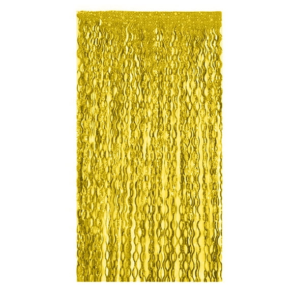 comerut 1/5 Packs 1x2m Fringe Rain Curtain Streamers Backdrop Tinsel Foil Fringe Curtains Sparkling Metallic Tassel Wavy Backdrop Curtain Photo Props