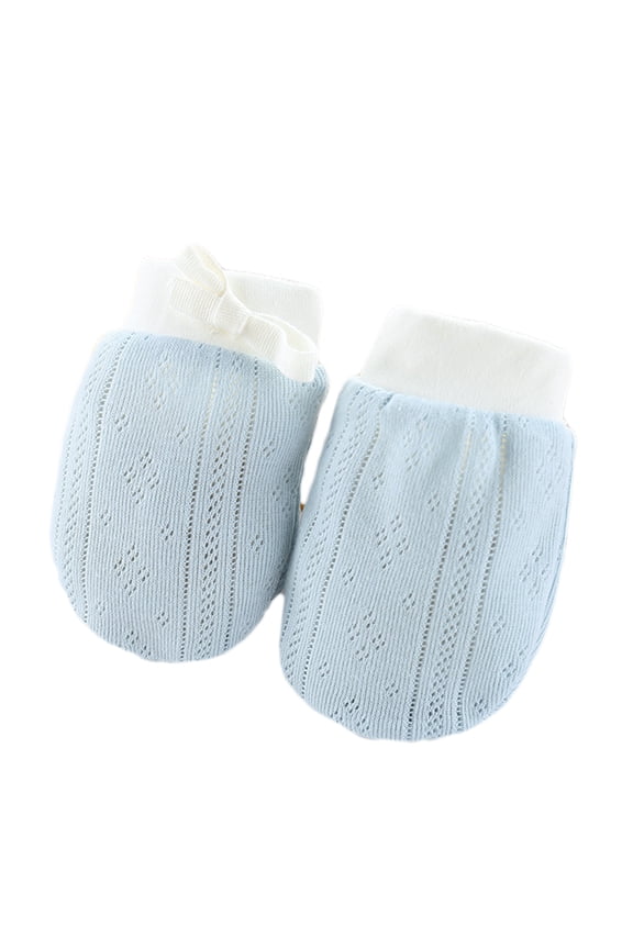 1 Pair Baby Mittens Mesh Design Face Protection Breathable Baby Anti-Scratch Gloves for Newborn