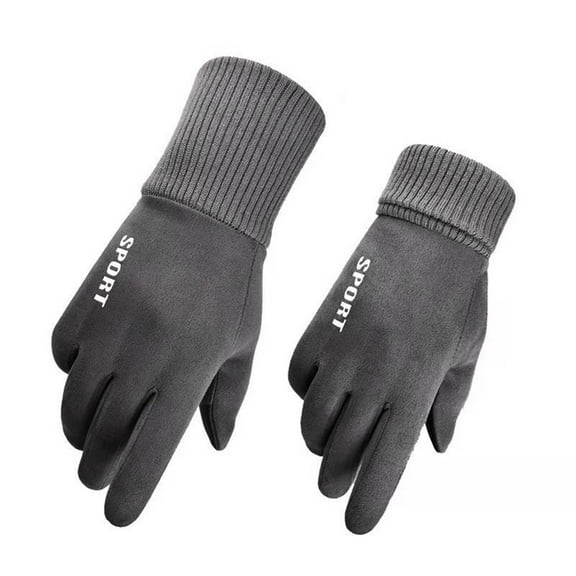 comerut 1 Pair Cycling Gloves Anti-skid Warm Keeping Touch-screen Knitted Wrist Winter Warm Mitts for Running