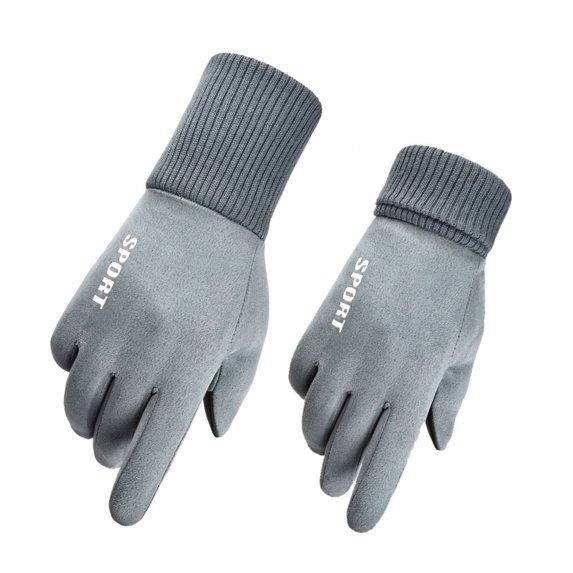 comerut 1 Pair Cycling Gloves Anti-skid Warm Keeping Touch-screen Knitted Wrist Winter Warm Mitts for Running