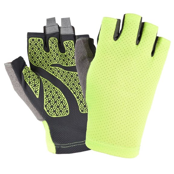 comerut 1 Pair Cycling Gloves Sunscreen Antiskid Mesh Fabric Outdoor Sports Fitness Driving Breathable Gloves for Skate Skateboard