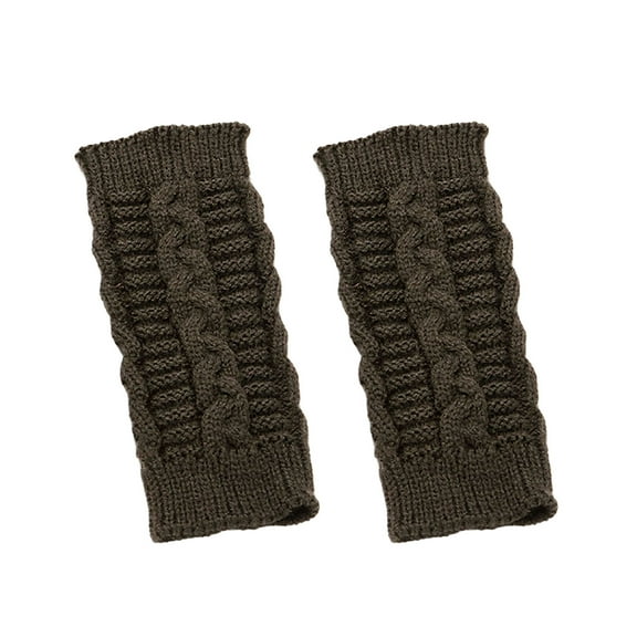comerut 1 Pair Fingerless Gloves Half Finger Thick Knitting Windproof Elastic Comfortable Keep Warm Soft Men Women Winter Knitted Mittens for Outdoor