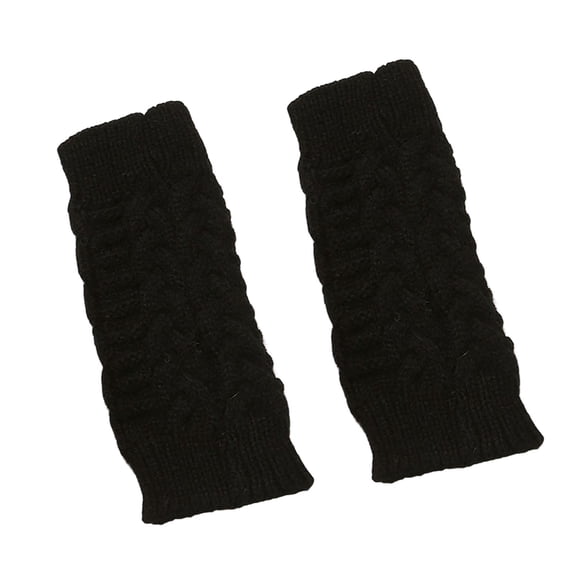 comerut 1 Pair Fingerless Gloves Half Finger Thick Knitting Windproof Elastic Comfortable Keep Warm Soft Men Women Winter Knitted Mittens for Outdoor