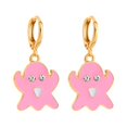 thumbnail image 1 of comerut 1 Pair Ghost Pendant Halloween Earrings Candy Color Alloy Rhinestone Women Enamel Earrings Party Jewelry, 1 of 7