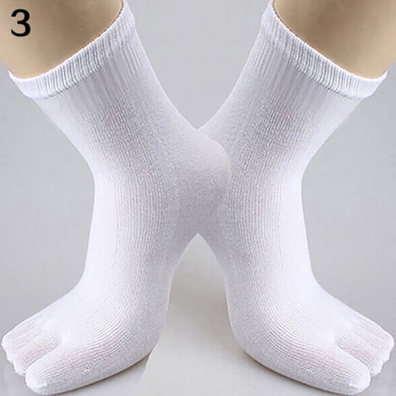 comerut 1 Pair Men's Autumn Winter Warm Thermal Casual Sports Soft Toe Socks Fingersocks