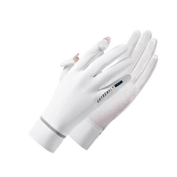 comerut 1 Pair Sun Protection Gloves Wear Resistant Super Soft Breathable UV-proof Outdoor Riding Full Finger Gloves Sports Supplies