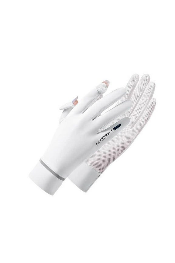 1 Pair Sun Protection Gloves Wear Resistant Super Soft Breathable UV-proof Outdoor Riding Full Finger Gloves Sports Supplies