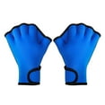 thumbnail image 1 of comerut 1 Pair Swimming Gloves Water Resistance Adjustable Wrist Strap Half Finger Aquatic Swimming Webbed Gloves for Water Sports, 1 of 8