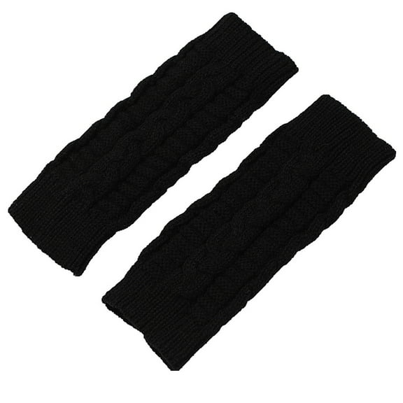 comerut 1 Pair Unisex Gloves Knitted Fingerless Autumn Winter Korean Style Warm Gloves for Riding