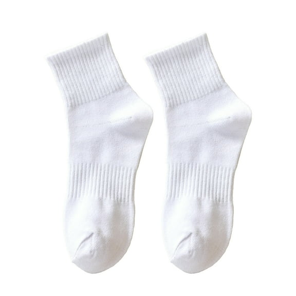 comerut 1 Pair Unisex Socks Thickened Elastic Anti-slip Mid-tube Solid Color Floor Socks Warm Soft No Ddor Sweat Absorption Lady Winter Socks