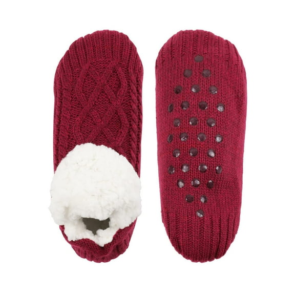 comerut 1 Pair Winter Floor Socks Thick Plush Knitted Heat Retention Anti-slip Silicone Sole V-Shaped Ribs Warm Daily Home Wear Bedroom Socks