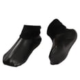 thumbnail image 1 of comerut 1 Pair Women Floor Socks Faux Leather Plush Thicken Zipper Soft Keep Warm Solid Color Waterproof Winter Mid Tube Socks Daily Socks, 1 of 7