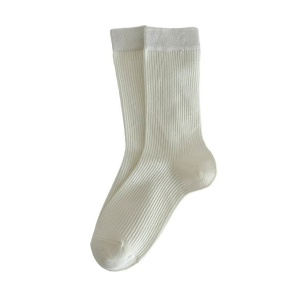 comerut 1 Pair Women Socks Mid-tube Candy Color Knitted Thick Warm Elastic Anti-shrink Soft Warm Anti-pilling Anti-slip Lady Winter Socks