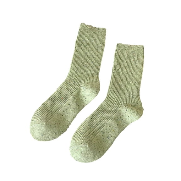 comerut 1 Pair Women Socks Mid-tube High Elasticity Soft Anti-slip Warm Thickened No Odor Casual Anti-shrink Fall Winter Piled Socks