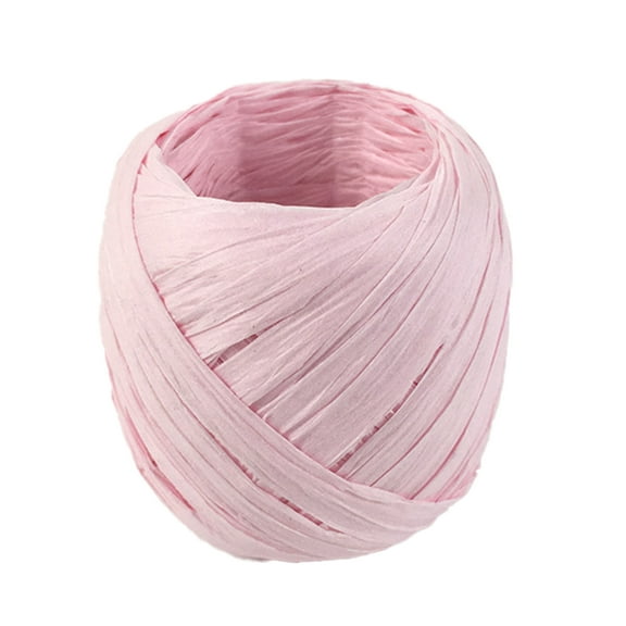 comerut 1 Roll Paper Ribbon Wear-resistant Multi-Purpose 17 Colors Raffia Ribbon Paper Rope for Gift