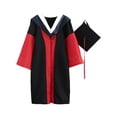 thumbnail image 1 of comerut 1 Set Graduation Uniform Anti-deformed Breathable Polyester Elegant Festive Academic Uniform for Unisex, 1 of 8