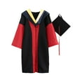 thumbnail image 1 of comerut 1 Set Graduation Uniform Anti-deformed Breathable Polyester Elegant Festive Academic Uniform for Unisex, 1 of 8