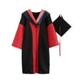 thumbnail image 1 of comerut 1 Set Graduation Uniform Anti-deformed Breathable Polyester Elegant Festive Academic Uniform for Unisex, 1 of 8