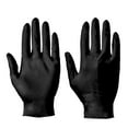 thumbnail image 1 of comerut 100Pcs Black Nitrile Disposable Gloves Medical Exam Latex Powder-Free Food Safe Textured Fingertips Anti-Slip Design Thick Gloves for Beauty Tattoo Cleaning, 1 of 7