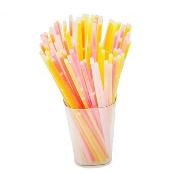 comerut 100Pcs Glow Stick Bulk Glow In The Dark Disposable Necklace Bracelet Glowstick Light Up Glowing Toy Halloween Party Favors Supplies