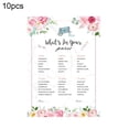 thumbnail image 1 of comerut 10Pcs Bridal Game Card Printed Exquisite Workmanship Floral Design Non-fading Reliable Wedding Game Party Supplies, 1 of 8