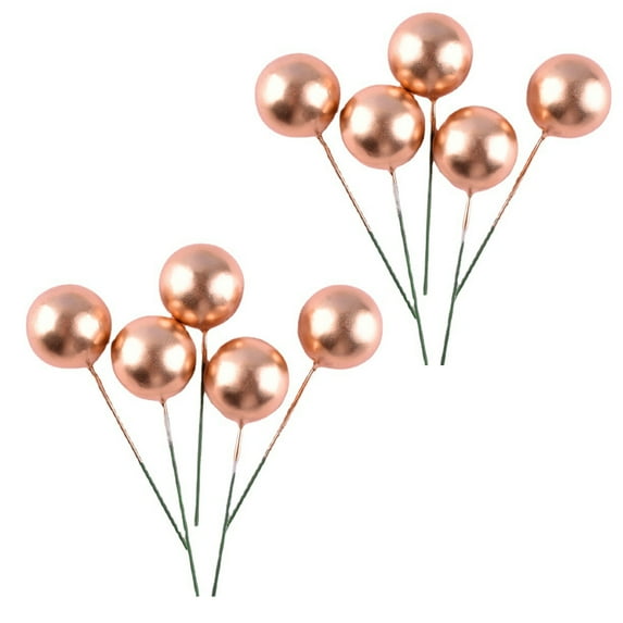 comerut 10Pcs Cake Ball Insert Creative Premium Healthy Convenient Long Lasting Widely Use Lightweight Multifunctional Round Cake Topper Decor Baking Decoration