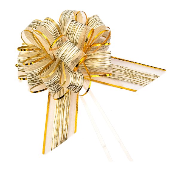 comerut 10Pcs Pull Bow Ribbon Delicate Decorative Romantic Car Party DIY Festive Pull Flower for Gift Packing