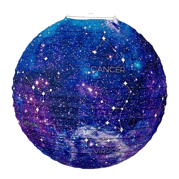 comerut 12 Constellation Paper Lanterns Eye-Catching Fine Workmanship Create Atmosphere Versatile Hanging Pendant