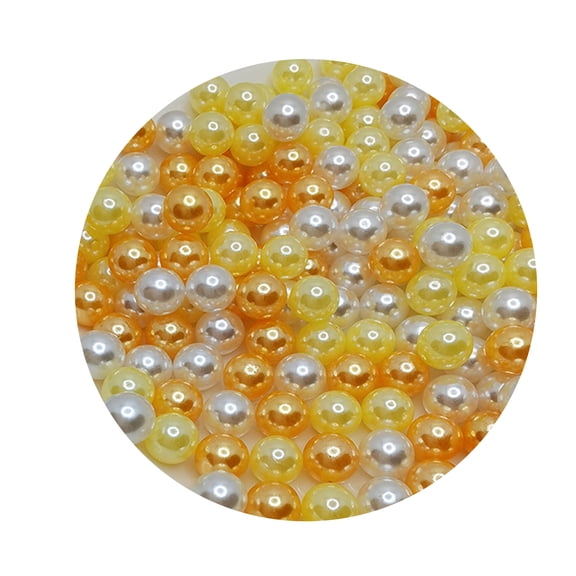 comerut 150Pcs Floating Beads No Hole Floating Highlight Eye-catching Round Beads Vase Filler Faux Pearl Home Supply