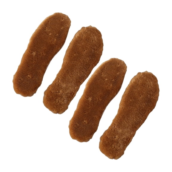 comerut 2 Pairs Shoe Insole Insert Fall Winter Warm Thick Fuzzy Wool Blend Soft Cushioning Men Women Snow Boot Inner Sole Foot Pad
