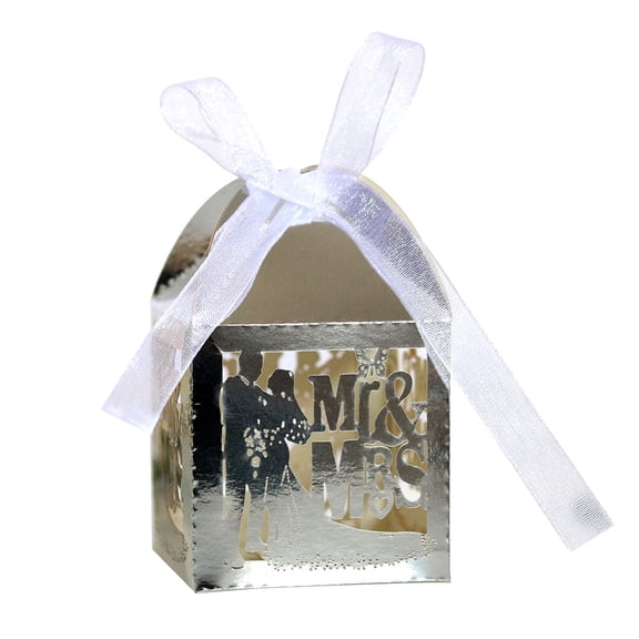 comerut 20Pcs Cutout Butterfly Candy Boxes Mr Mrs Wedding Party Favor Chocolate Case