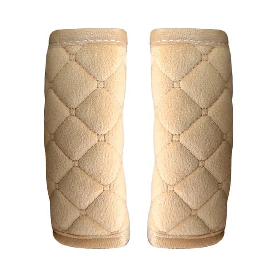 comerut 2Pcs Door Handle Cover Embroidered Fine Stitching Easy to Install Comfortable Touch Fastener Tape Interior Decoration Flannelette Car Handle Protective Sleeve for Automobile