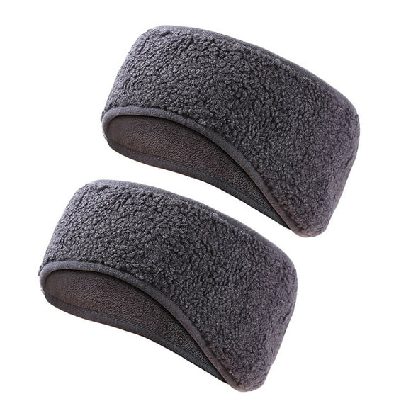 comerut 2Pcs Men Women Ear Warmers Headbands Super Soft Elastic Windproof Fleece Lined Winter Warm Running Cycling Ear Muffs