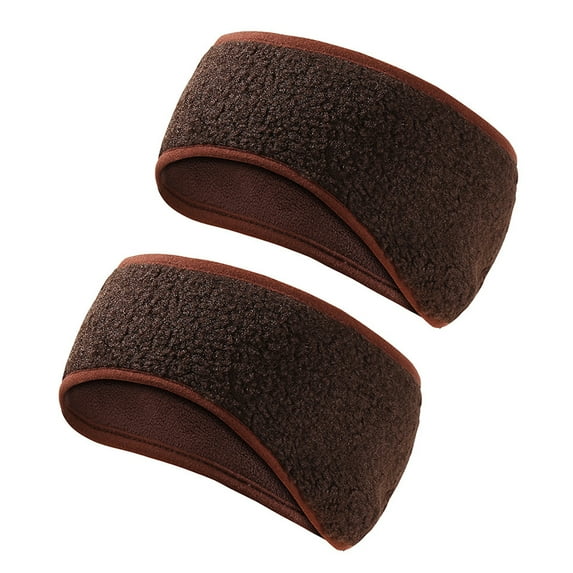 comerut 2Pcs Men Women Ear Warmers Headbands Super Soft Elastic Windproof Fleece Lined Winter Warm Running Cycling Ear Muffs
