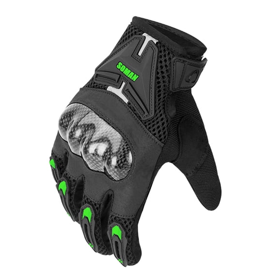 comerut 2Pcs/Pair MG19-B Motorcycle Gloves Comfortable Screen Touch Available Easy to Wear Faux Leather Full Cycling Gloves for Sports